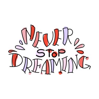 Renkli beyaz arka plan üzerinde izole ifade yazı. Tasarım öğesi yazdırma için t-shirt, poster, kart, afiş