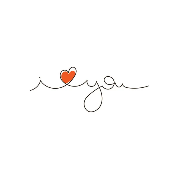 Ich liebe dich. Valentinstext für Drucke, Designs, Karten, Kleidung und Tätowierungen. Abzeichen-Symbol. — Stockvektor