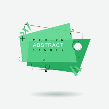 Anahat memphis tasarımı tarzı düz geometrik şekille. Retro poster tasarım stili canlı şeffaf afiş