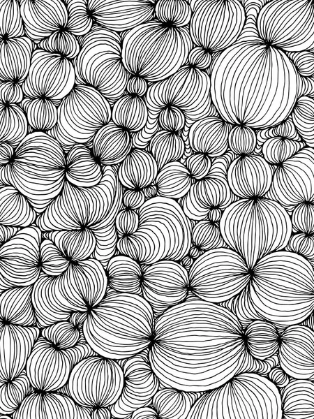 Contour vectoriel doodle abstrait boule ornementale fond de bande — Image vectorielle
