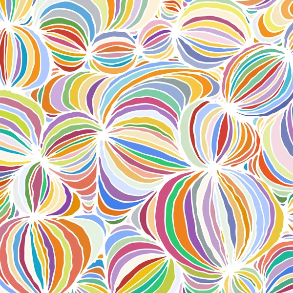 Vector doodle bosquejo abstracto bola ornamental raya fondo — Vector de stock