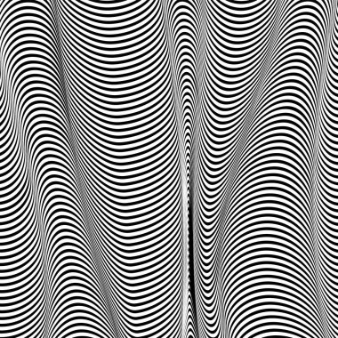 Dalgalı arka plan, optik art, çizgili opart