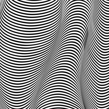 Dalgalı arka plan, optik art, çizgili opart