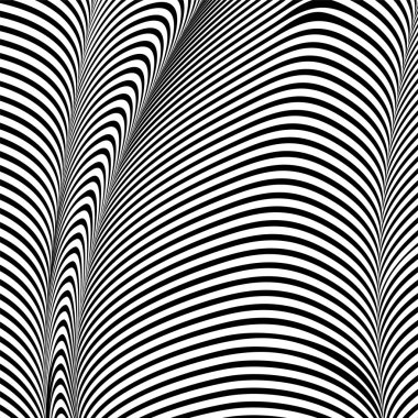 Dalgalı arka plan, optik art, çizgili opart