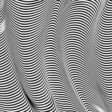Dalgalı arka plan, optik art, çizgili opart