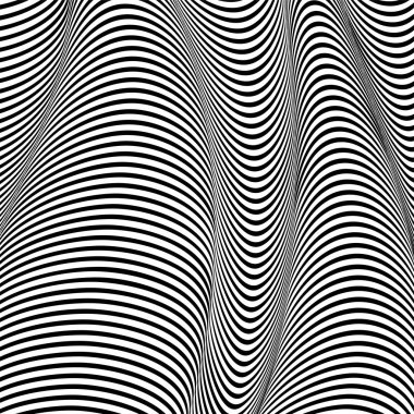Dalgalı arka plan, optik art, çizgili opart