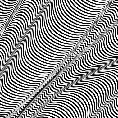 Dalgalı arka plan, optik art, çizgili opart