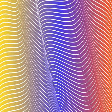 Soyut asit renk dalgalı arka plan, optik sanat, çizgili opart. Neon degrade