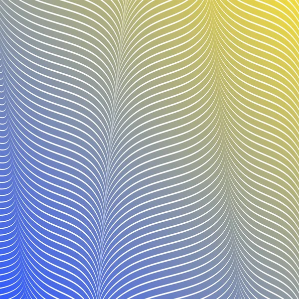 Abstracte zure kleur golvende achtergrond, optische kunst, opart gestreept. Neon gradiënt — Stockvector