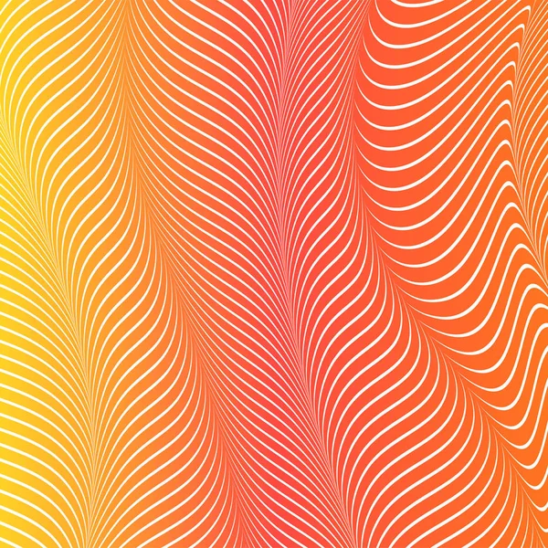 Abstracte zure kleur golvende achtergrond, optische kunst, opart gestreept. Neon gradiënt — Stockvector