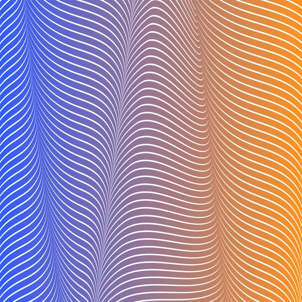 Abstrait fond ondulé acide de couleur, l'art optique, opart rayé. Gradient néon — Image vectorielle