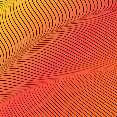 Soyut asit renk dalgalı arka plan, optik sanat, çizgili opart. Neon degrade