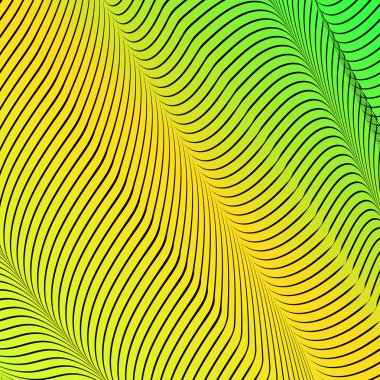 Soyut asit renk dalgalı arka plan, optik sanat, çizgili opart. Neon degrade