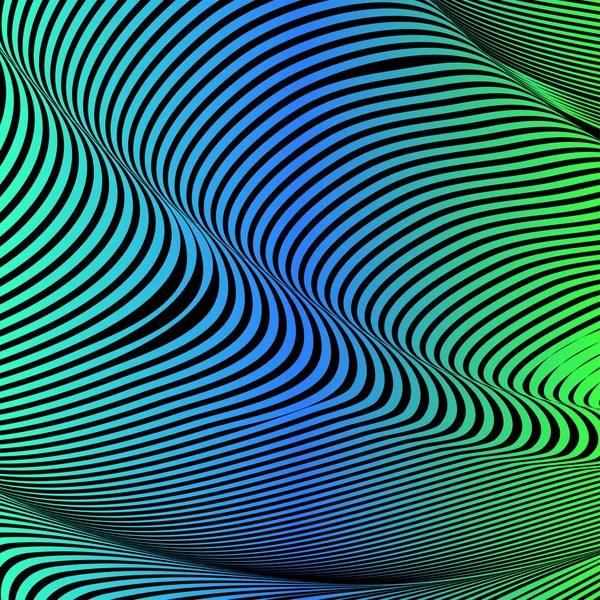 Soyut asit renk dalgalı arka plan, optik sanat, çizgili opart. Neon degrade