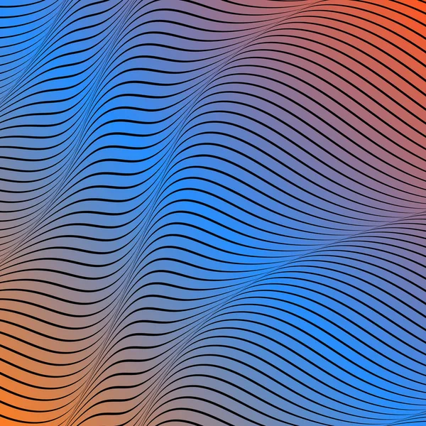 Soyut asit renk dalgalı arka plan, optik sanat, çizgili opart. Neon degrade