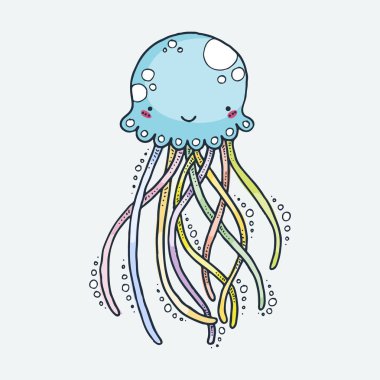 Sevimli karikatür hayvan. Çocuk tasarımı, kartlar, baskılar, boyama kitapları için vektör küçük resim illüstrasyon