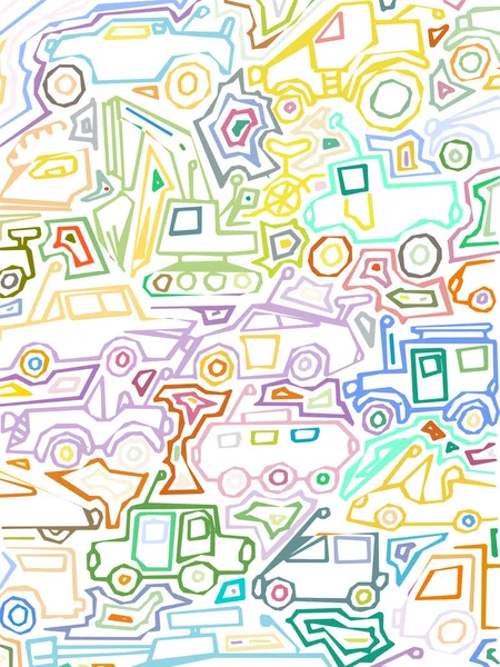 Modèle automatique vectoriel de couleur, lignes de gribouillage, fond grunge coloré — Image vectorielle