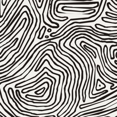 Vektör monokrom deseni, kavisli çizgiler, siyah beyaz grunge arka plan