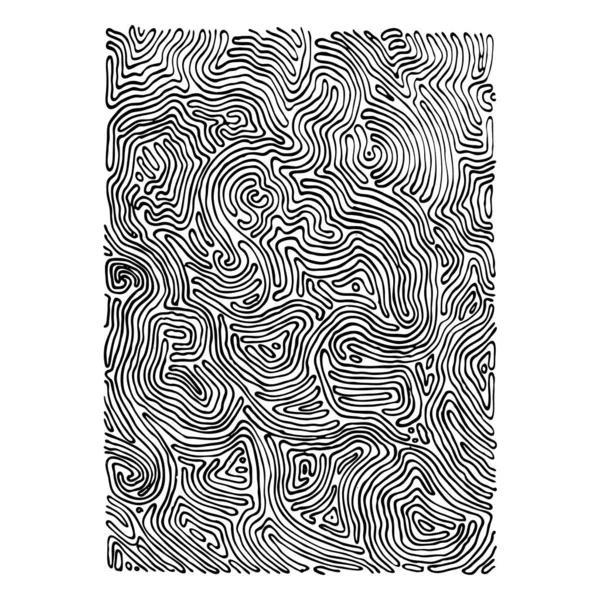 Patrón vectorial monocromo, líneas curvas, fondo grunge blanco y negro — Archivo Imágenes Vectoriales
