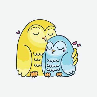 Sevimli çizgi film hayvanları. Çocuk tasarımı, kartlar, baskılar, boyama kitapları için vektör küçük resim illüstrasyon