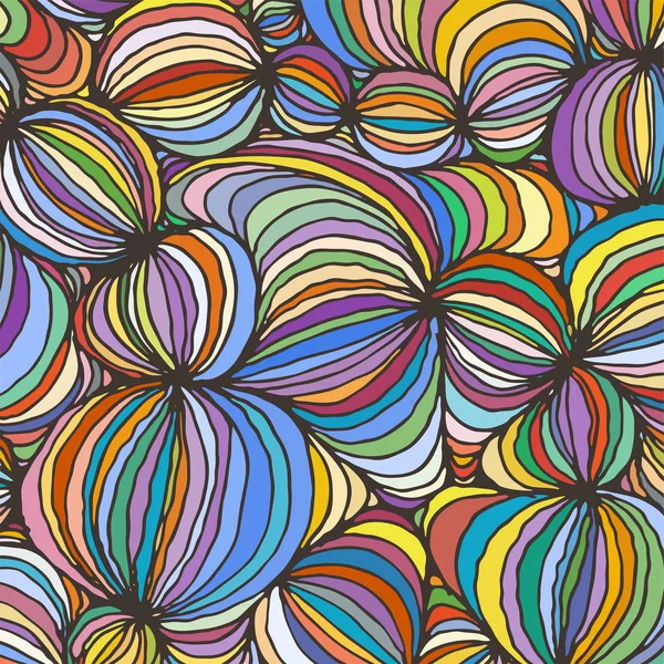 Vector doodle bosquejo abstracto bola ornamental raya fondo — Archivo Imágenes Vectoriales