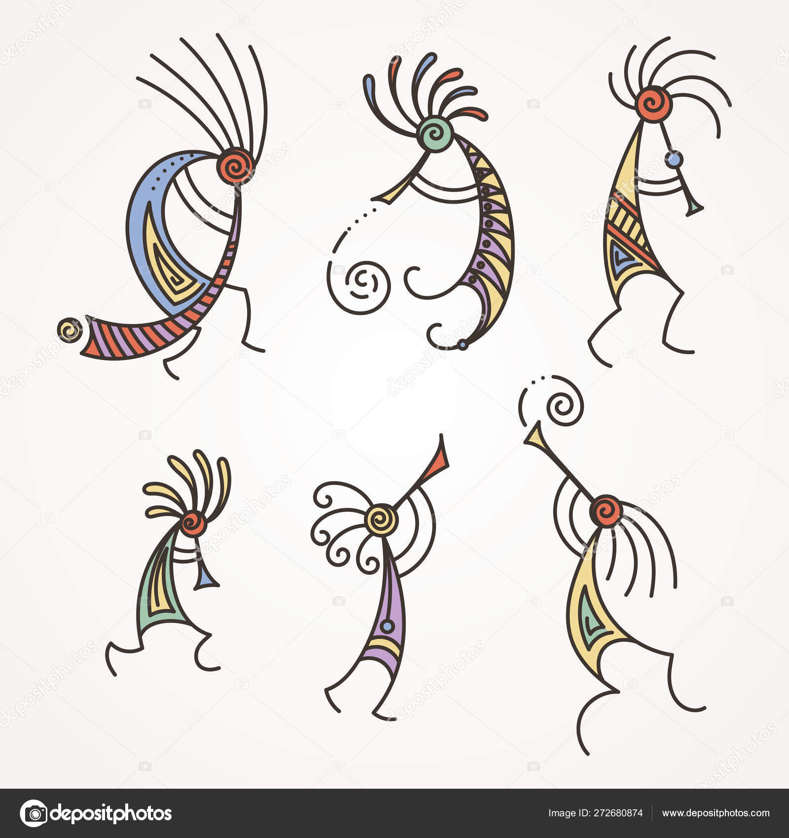 Kokopelli Stockvektoren Lizenzfreie Illustrationen Depositphotos