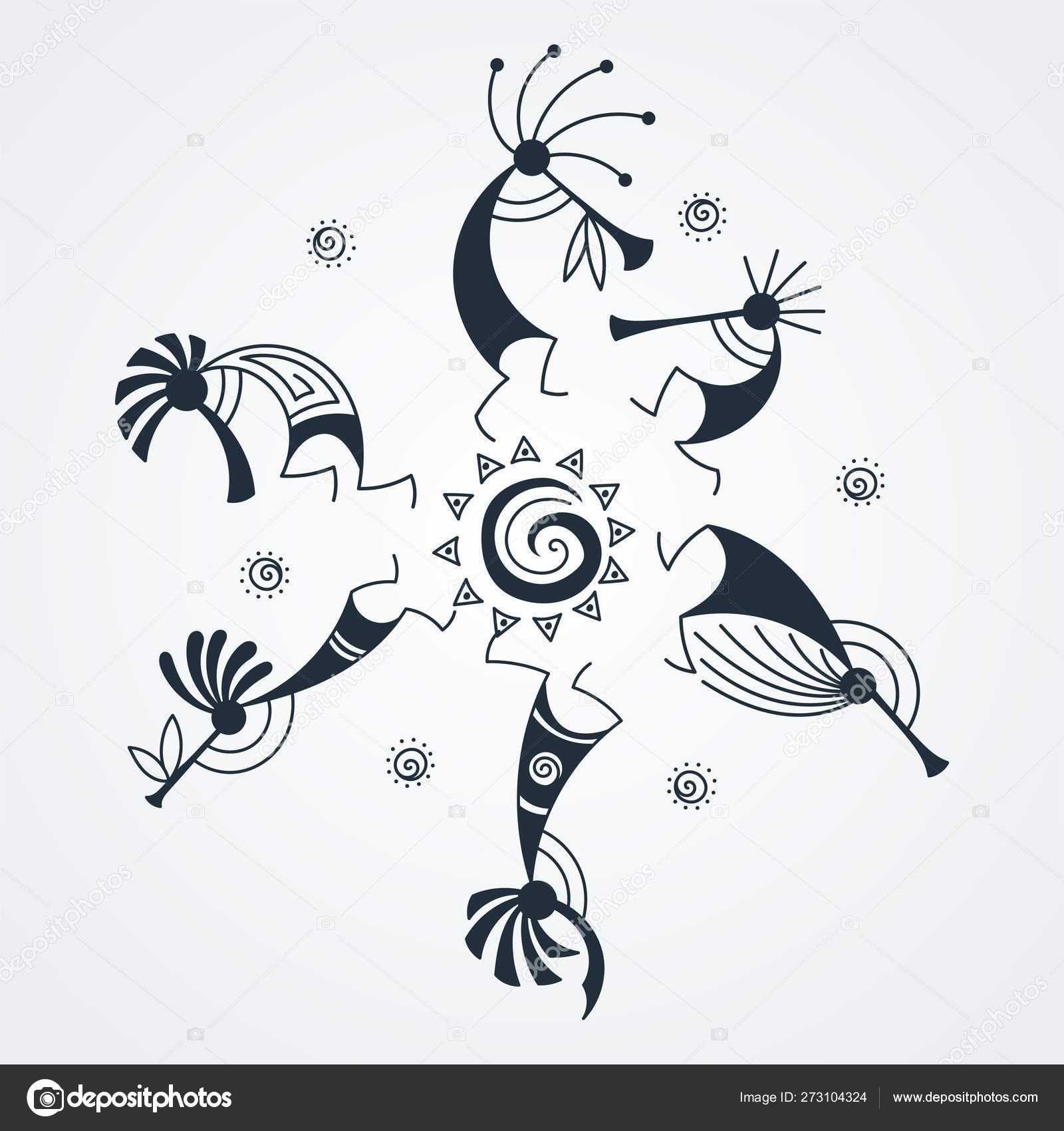 Native American Kokopelli Stockvektoren Lizenzfreie Illustrationen Depositphotos