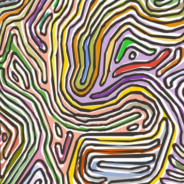 Vektör renk deseni, kavisli çizgiler, siyah ve beyaz grunge arka plan