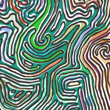 Vektör renk deseni, kavisli çizgiler, siyah ve beyaz grunge arka plan