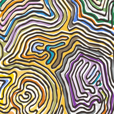 Vektör renk deseni, kavisli çizgiler, siyah ve beyaz grunge arka plan