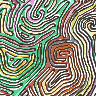 Vektör renk deseni, kavisli çizgiler, siyah ve beyaz grunge arka plan