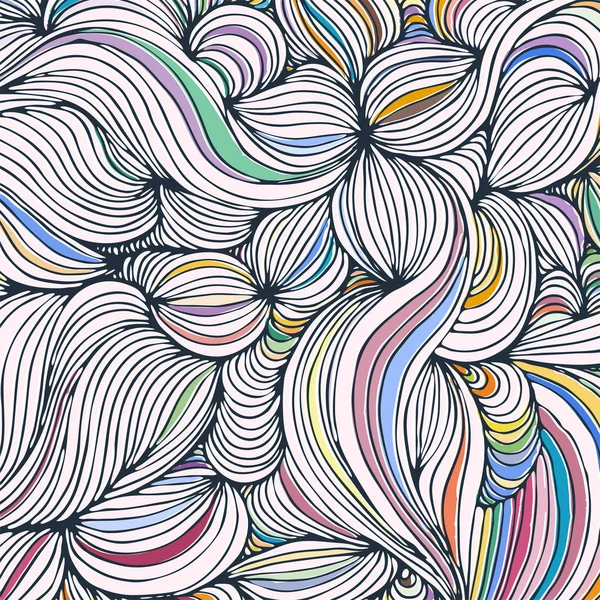 Vektor färg mönster, böjda linjer, svart och vit grunge bakgrund — Stock vektor