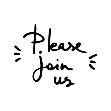 Vektör ele yazı çekin. Mürekkep resmi kartpostal, tebrik kartı ve afiş için çizin. Grunge yazı logo