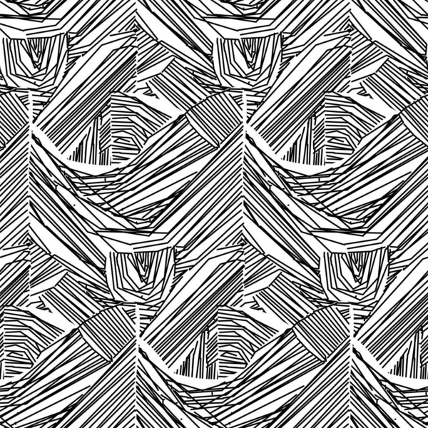 Vektor abstrakt mönster, böjda linjer, grunge boho bakgrund — Stock vektor