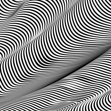 Dalgalı arka plan, optik art, çizgili opart