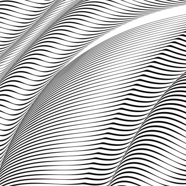 Dalgalı arka plan, optik art, çizgili opart