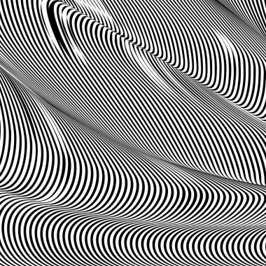 Dalgalı arka plan, optik art, çizgili opart