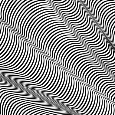 Dalgalı arka plan, optik art, çizgili opart
