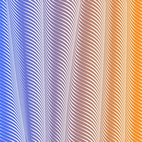 Abstracte zure kleur golvende achtergrond, optische kunst, opart gestreept. Neon gradiënt — Stockvector