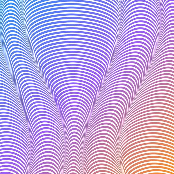 Abstract acid color wavy background, optical art, opart striped. Neon gradient — Stock Vector