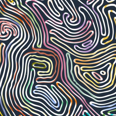 Vektör renk deseni, kavisli çizgiler, siyah ve beyaz grunge arka plan