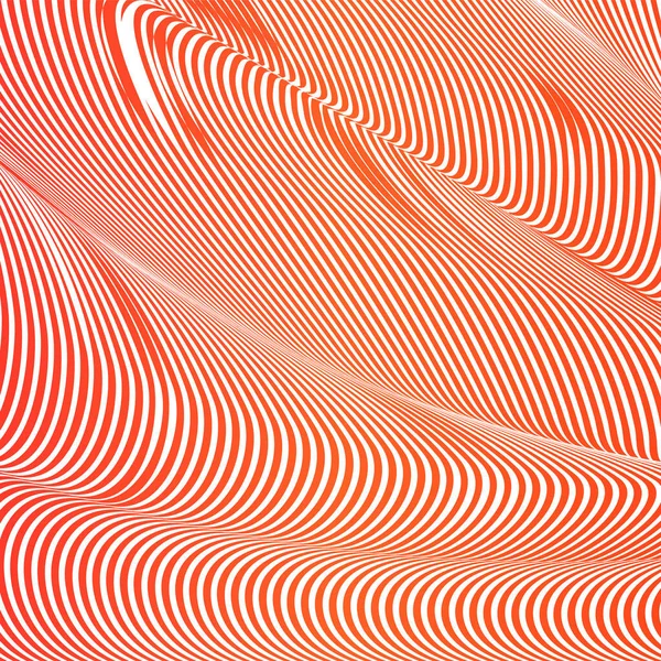 Abstrait fond ondulé acide de couleur, l'art optique, opart rayé. Gradient néon — Image vectorielle