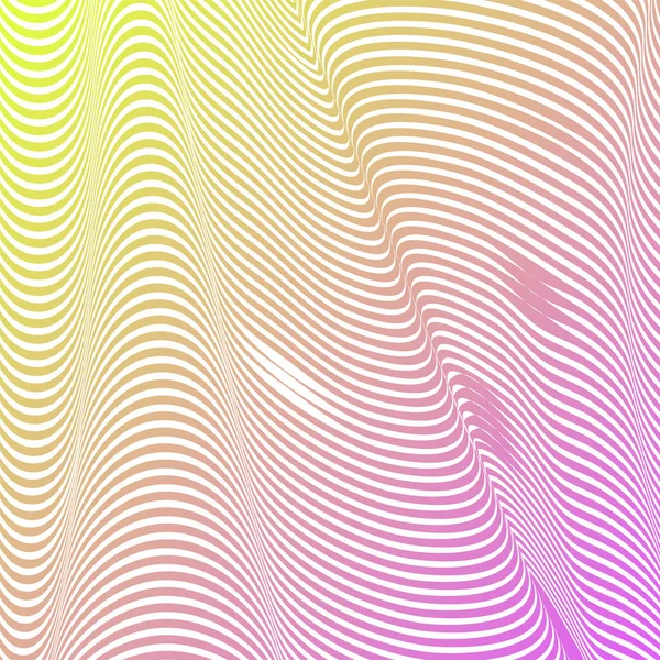 Abstract Acid kolor faliste tło, sztuka optyczna, opart paski. Gradient Neon — Wektor stockowy