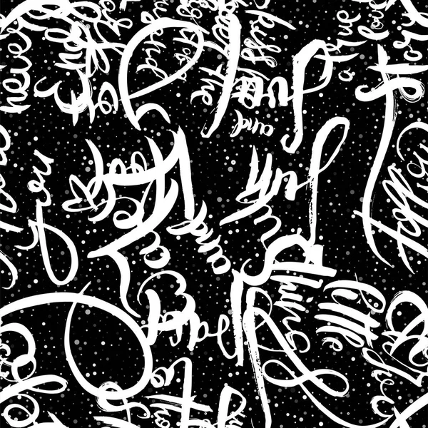 Γκράφιτι Φόντο Αδιάλειπτη Μοτίβο Κόλλα Χέρι Σου Κιμωλία Διανυσματικά Γράμματα — Διανυσματικό Αρχείο