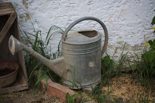 花园里的旧水壶 — 图库照片
