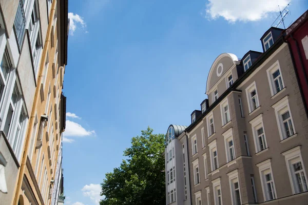 Edificio Antiguo Edificio Nuevo Hilera Casas Schwabing — Foto de Stock