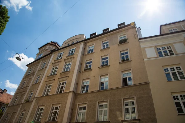 Edificio Antiguo Edificio Nuevo Hilera Casas Schwabing — Foto de Stock