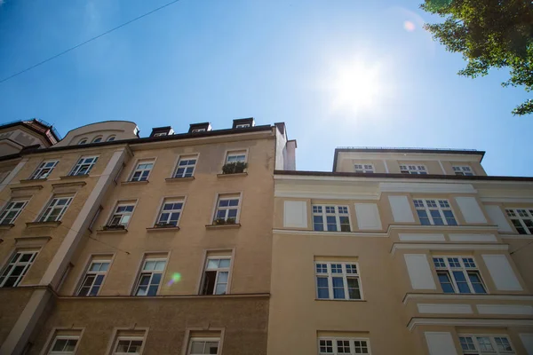 Edificio Antiguo Edificio Nuevo Hilera Casas Schwabing — Foto de Stock