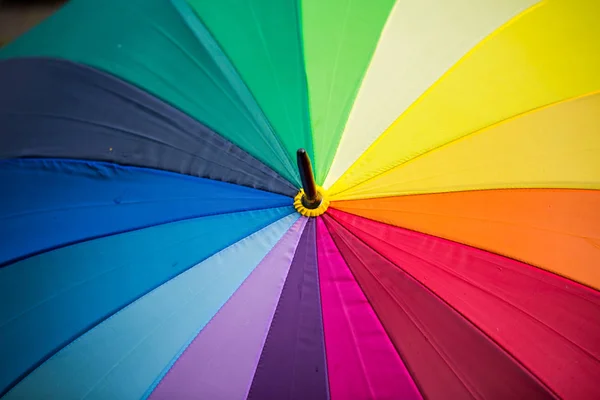 Paraguas Con Colores Arco Iris Letras Para Hombre Mujer — Foto de Stock