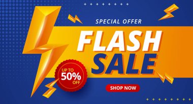 Flaş indirimli bayrak şablon tanıtımı